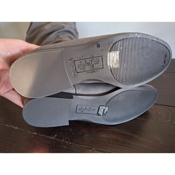 Style & Co Gray Kelimae Scrunched Riding Boots/NWOB, Sz. 8.5M - Picture 8 of 10